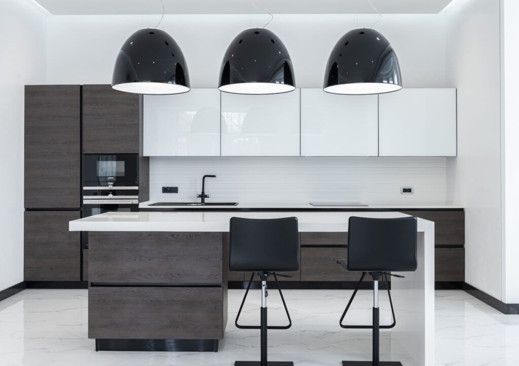 Modern minimalist kitchen.